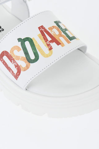 Leather Sandals With Hook-And-Loop Closure And Chunky Sole