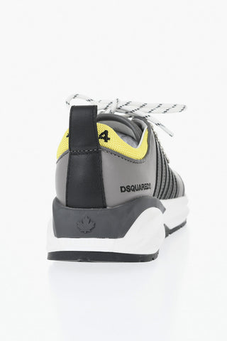 Niedrige zweifarbige Sneaker DASH aus Leder und Wildleder mit kontrastierenden Details