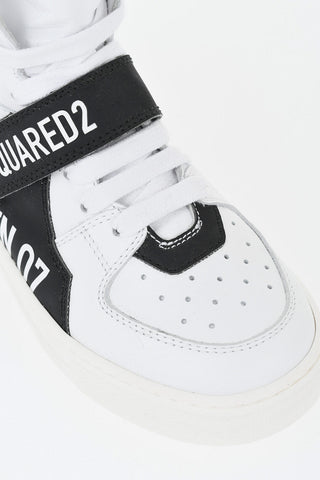 Bicolour Leather High-Top Sneakers SPORT EDTN.07 with Side Zip
