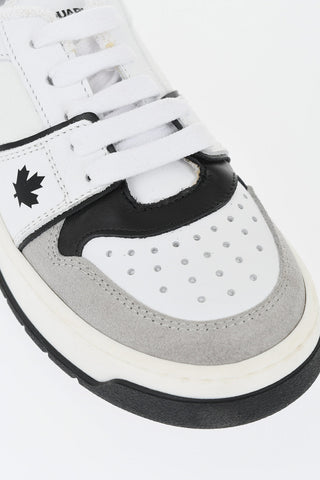 Leather And Suede Low-Top Sneakers