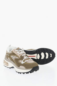 Textile And Leather Low Sneakers BUBBLE With Contrast Laces