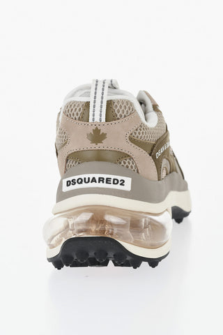 Textile And Leather Low Sneakers BUBBLE With Contrast Laces