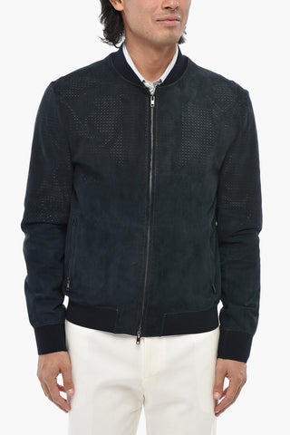 Perforated Suede Jacket