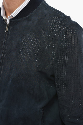 Perforated Suede Jacket