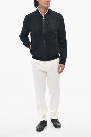 Perforated Suede Jacket