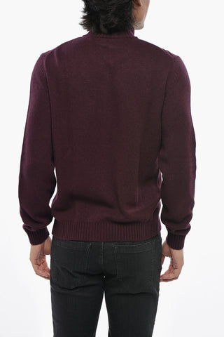 CC COLLECTION Maglia in Misto Lana a Trecce con Chiusura Zip
