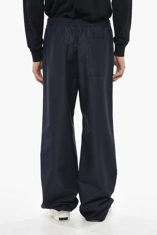 Pantaloni In Misto Lana Con Coulisse