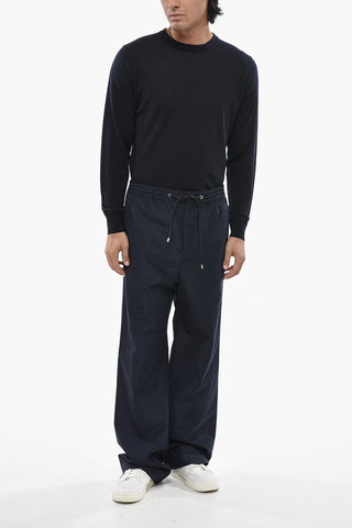 Pantaloni In Misto Lana Con Coulisse