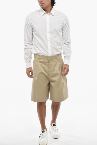 Shorts In Cotone DANNY A Vita Alta Con Pinces