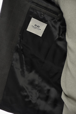 CC COLLECTION Checked Virgin Wool Suit With Classic Notch Lapel