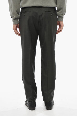 CC COLLECTION Checked Virgin Wool Suit With Classic Notch Lapel