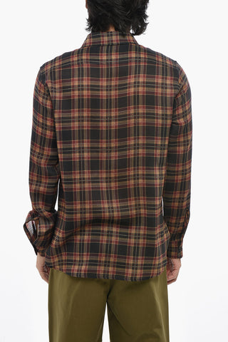 Camicia In Lana Con fantasia A Quadri