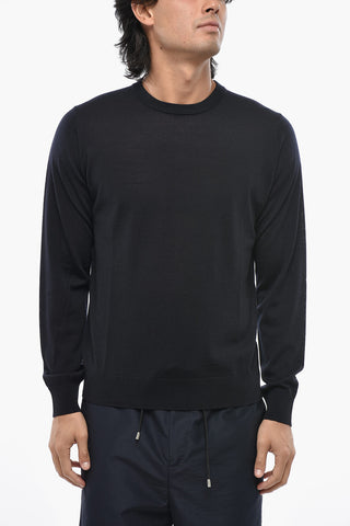 CC COLLECTION Wool Crewneck Sweater in a Solid Color