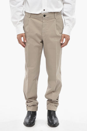 Tapered-Fit Chinohose Aus Stretch-Baumwolle Mit Einer Bundfalte