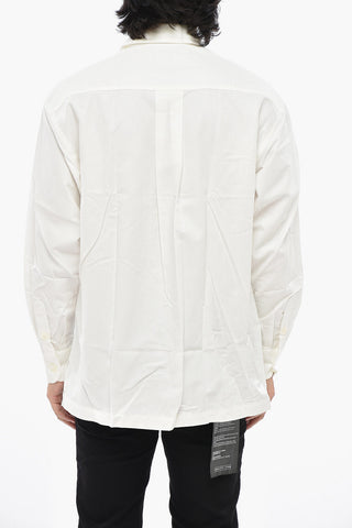 Camicia Oversize Fit a Quadri Ripstop con Taschino Ricamato
