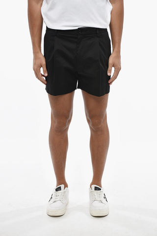 Shorts in Cotone Stretch a Doppia Pince