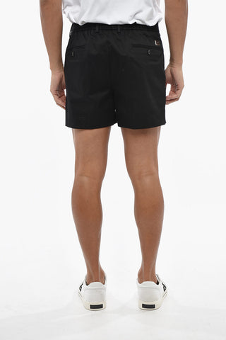 Shorts in Cotone Stretch a Doppia Pince