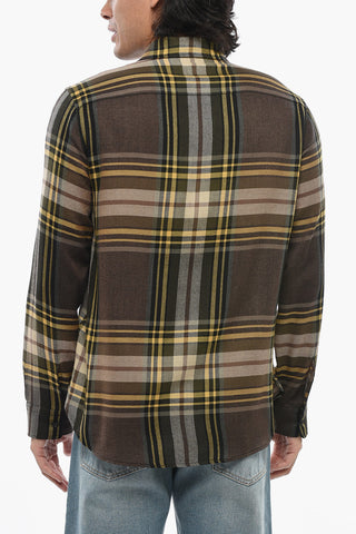 Camicia In Misto Lana Con fantasia A Quadri