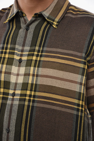 Camicia In Misto Lana Con fantasia A Quadri