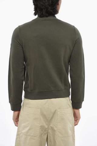Sweatshirt Aus Gebürsteter Baumwolle Mit Reißverschluss
