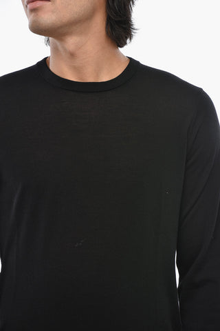 CC COLLECTION Wool Crewneck Sweater in a Solid Color