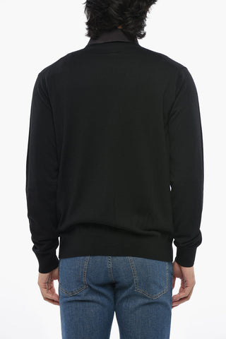 CC COLLECTION Einfarbiger Wollcardigan mit V-Ausschnitt