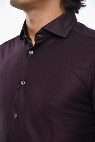 Slim-Fit Hemd aus leichter Baumwolle mit Kentkragen