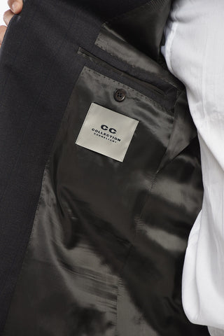 CC COLLECTION 버진 울 수트 체크 패턴 클래식 라펠