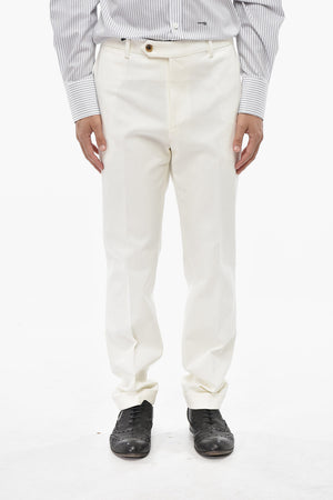 Pantaloni Chino CONTEMPORARY FIT in Twill di Cotone ad Orlo con Risvolto