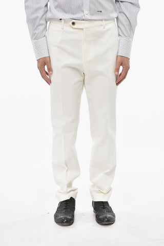 Chino Pants CONTEMPORARY FIT In Cotton Twill With Cuffed Hem