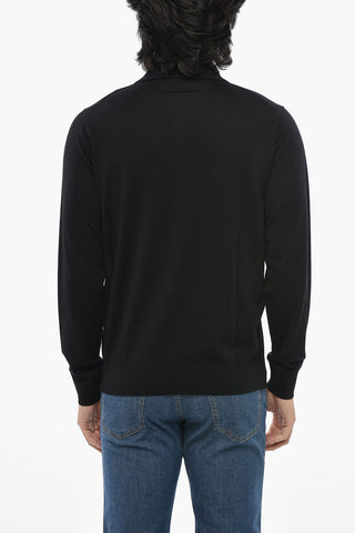 CC COLLECTION Einfarbiger Wollpullover mit Rollkragen