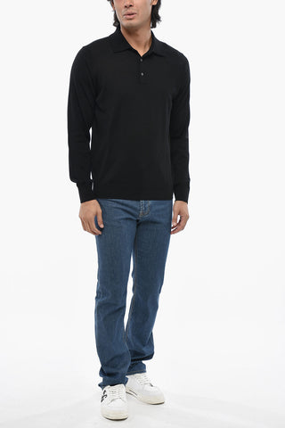 CC COLLECTION Einfarbiger Wollpullover mit Rollkragen