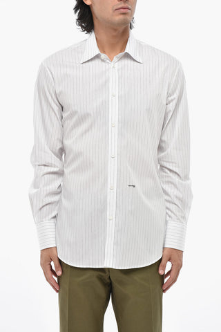 Striped Cotton Poplin Shirt RELAX DAN UBALDO with Printed Logo