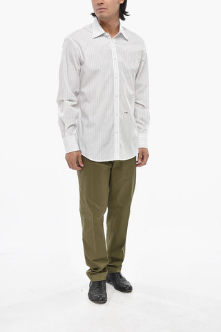 Striped Cotton Poplin Shirt RELAX DAN UBALDO with Printed Logo