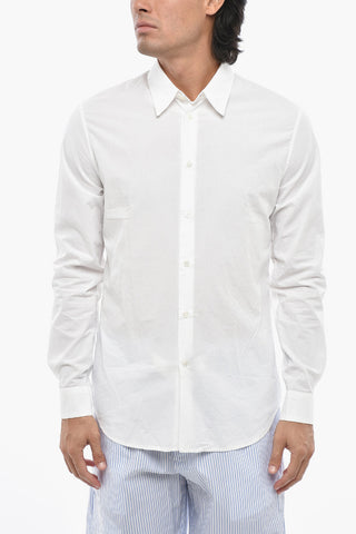 Cotton Shirt with Printed Logo