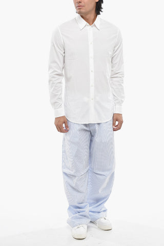 Cotton Shirt with Printed Logo