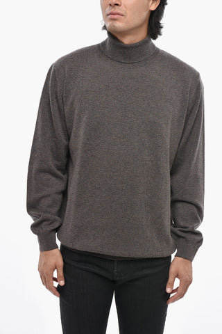 Maglia in Cashmere Mélange a Collo Alto