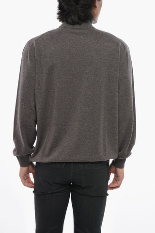 Maglia in Cashmere Mélange a Collo Alto