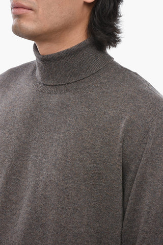 Maglia in Cashmere Mélange a Collo Alto