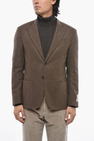 CC COLLECTION Blazer in Misto Lana con Tasche a Toppa e Rever Classico