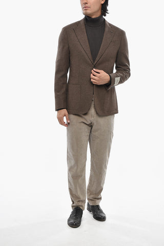 CC COLLECTION Blazer in Misto Lana con Tasche a Toppa e Rever Classico