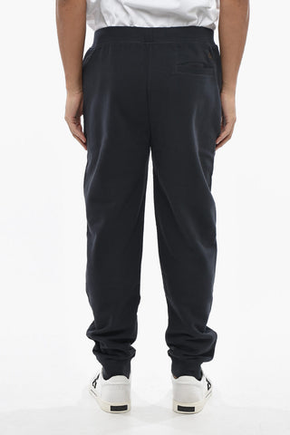 Solid-Color Joggers with Elastic Waistband and 3 Pockets