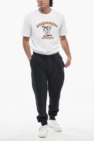 Solid-Color Joggers with Elastic Waistband and 3 Pockets