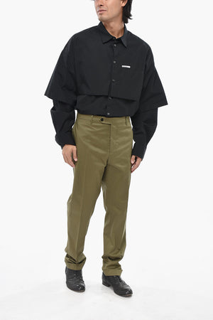 Chinohose Aus Stretch-Baumwolle Mit Aufgeschlagenem Saum