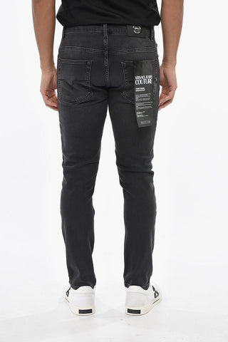 JEANS COUTURE 내로우 핏 스트레치 데님 진 데라베 효과 15cm