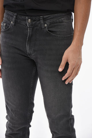 JEANS COUTURE 내로우 핏 스트레치 데님 진 데라베 효과 15cm