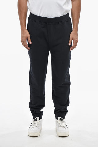 Joggers in Cotone Garzato a Tinta Unita