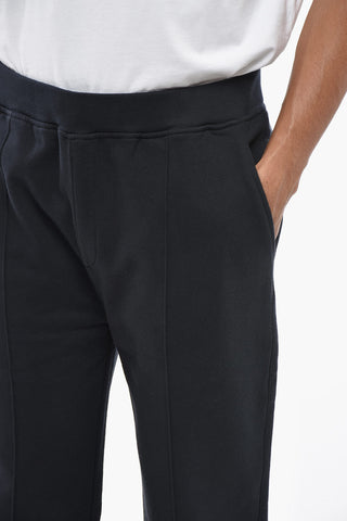 Joggers in Cotone Garzato a Tinta Unita