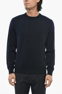 CC COLLECTION Wool and Cashmere Crewneck Sweater in a Solid Color