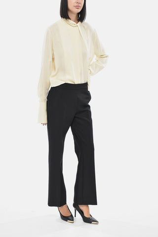울 바지 톤온톤 자수 로고